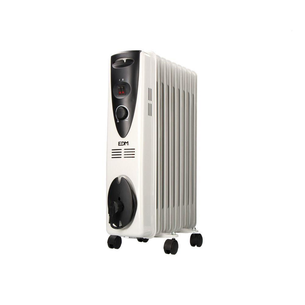 RADIADOR DE ACEITE 2000 W CON 9 ELEMENTOS, 45,5 x 16,5 x 73 cm