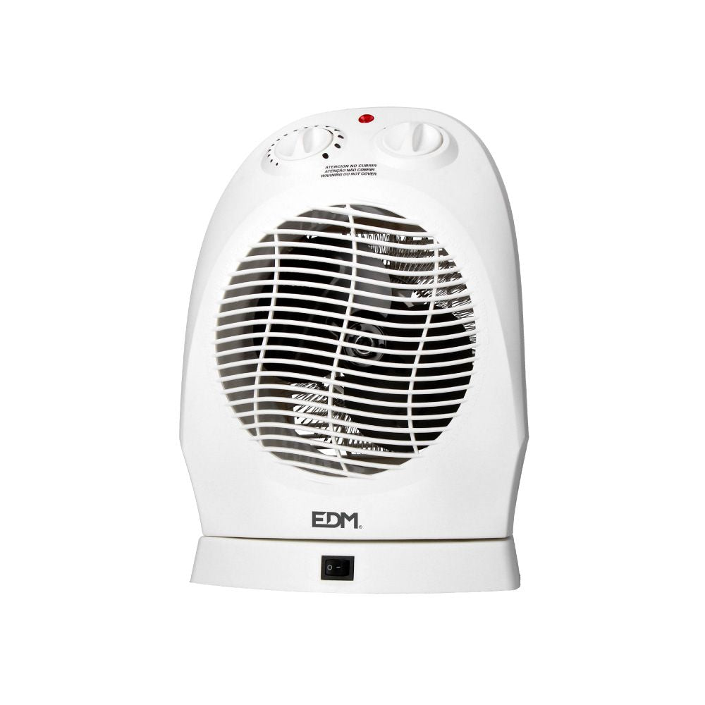 CALEFACTOR COMPACTO OSCILANTE 1000 - 2000 W BLANCO, 22 x 18,5 x 30,5 cm