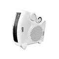 CALEFACTOR COMPACTO 2 EN 1 VERTICAL/HORIZONTAL 1.000 - 2.000 W BLANCO, 25 x 25 x 12,5 cm