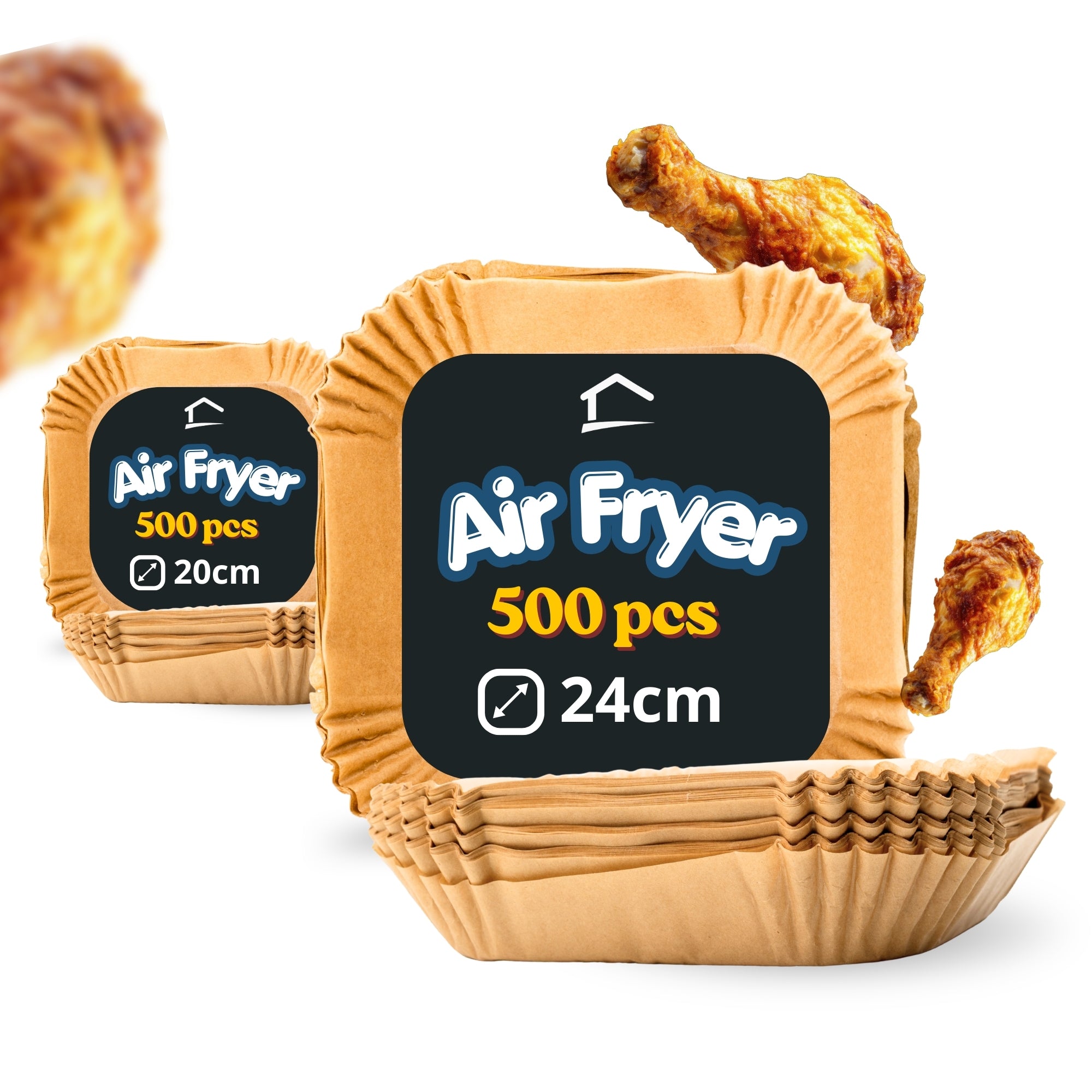 Papel de Air Fryer - 500uds tamaño a elegir. Pequeño o Grande