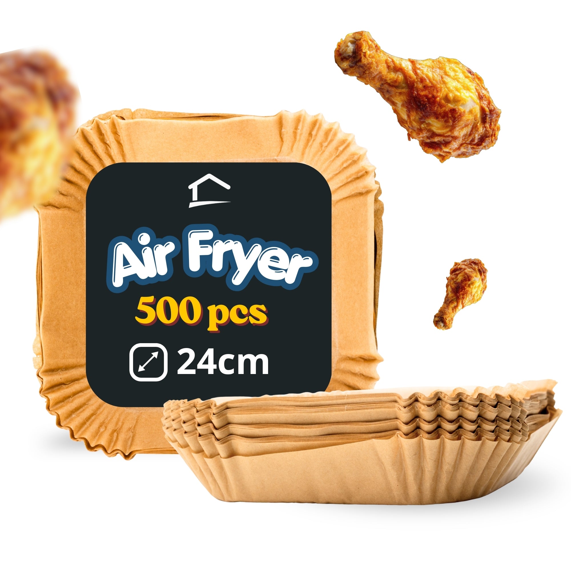 Papel de Air Fryer - 500uds tamaño a elegir. Pequeño o Grande