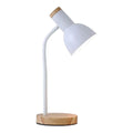 Lámpara escritorio madera blanca E27