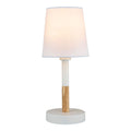 LÁMPARA DE MESA BLANCA, E14 MÁX 40 W, Ø 13 x 32 cm,