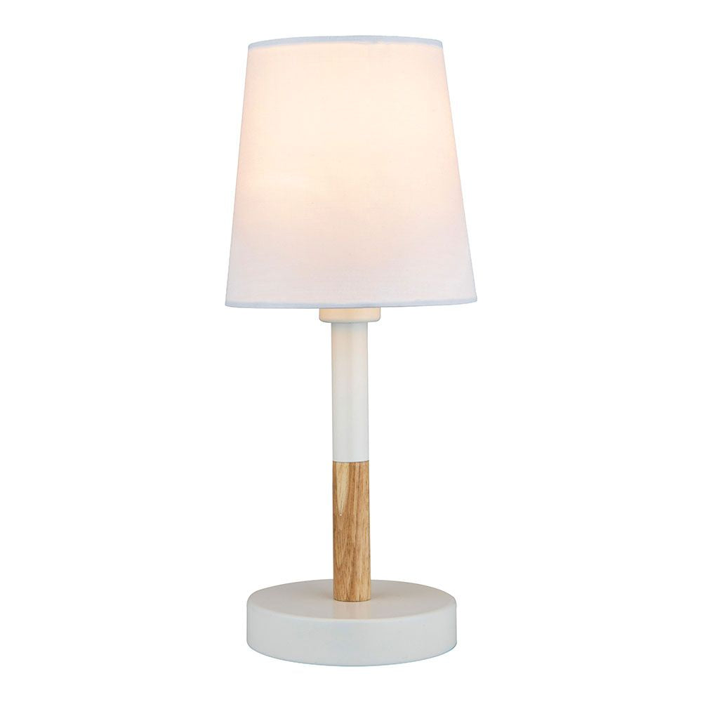 LÁMPARA DE MESA BLANCA, E14 MÁX 40 W, Ø 13 x 32 cm,