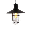 Lámpara techo vintage negra E27 Ø27cm