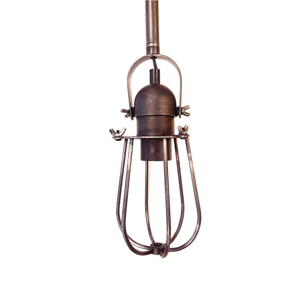 Lámpara techo vintage negra E27 Ø10cm