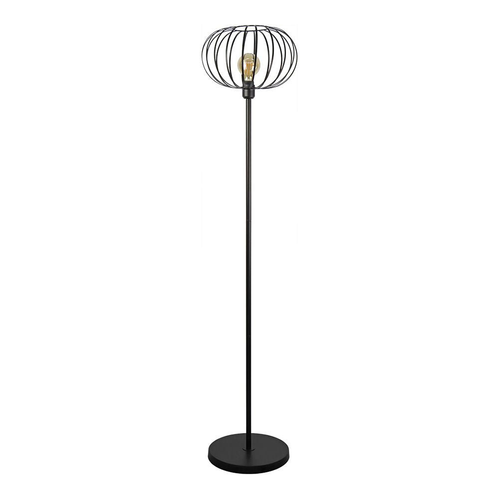 Lámpara de pie salón vintage negra E27