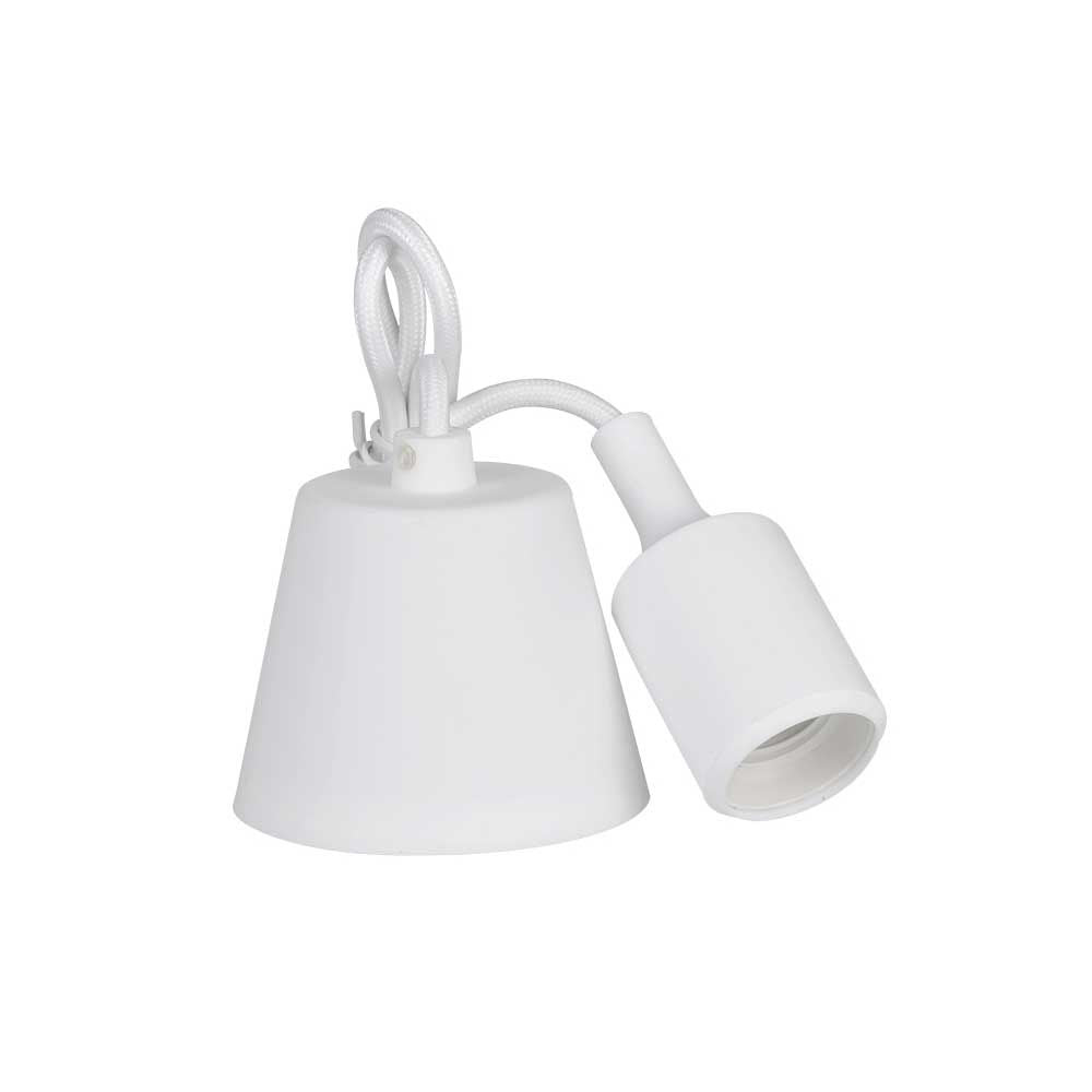 Lámpara colgante silicona blanca E27