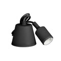 Lámpara colgante silicona negra E27