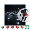 CORTINA ICICLE CON PROGRAMADOR EASY-CONNECT 2x0,5m 12 TIRAS 40 LEDS BLANCO FRÍO