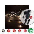 CORTINA ICICLE CON PROGRAMADOR EASY-CONNECT MULTIFUNCIÓN 2x0,5m 12 TIRAS 40 LEDS BLANCO CALIDO