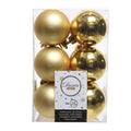 Bolas de Navidad doradas · Ø6 cm · Caja de 12