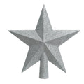 Estrella plateada para árbol de Navidad · 19 cm