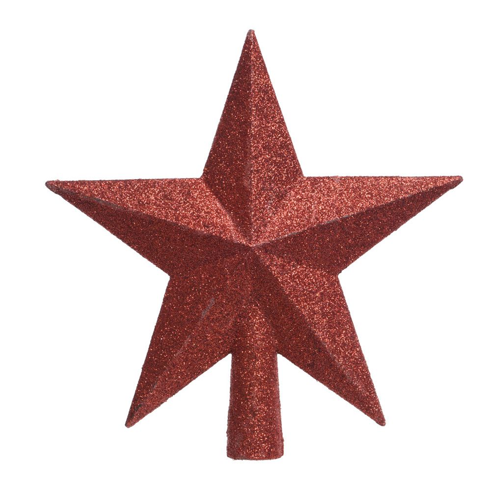 Estrella roja para árbol de Navidad · 19 cm