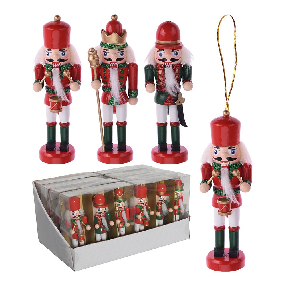 Cascanueces de madera · Set de 3 piezas · 12,5 cm