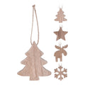 Adorno navideño colgante de madera · 10 cm · Modelos surtidos