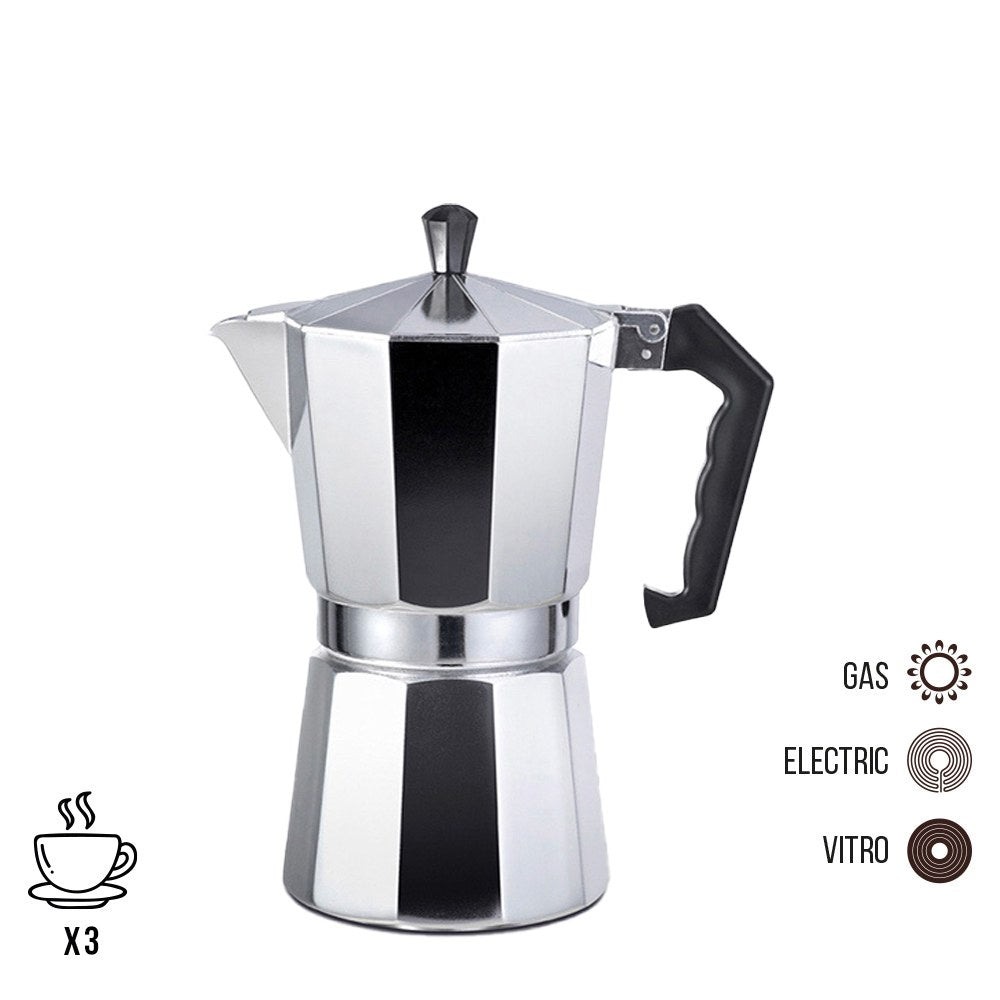 CAFETERA DE ALUMINIO 3 TAZAS