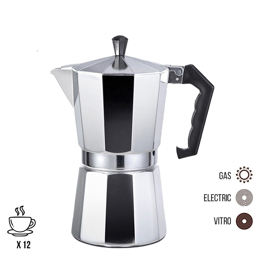 CAFETERA DE ALUMINIO 12 TAZAS