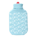 BOLSA DE AGUA CALIENTE 2 L MODELO AZUL COPOS BLANCOS
