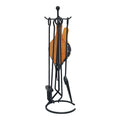 Juego chimenea negro 5 piezas