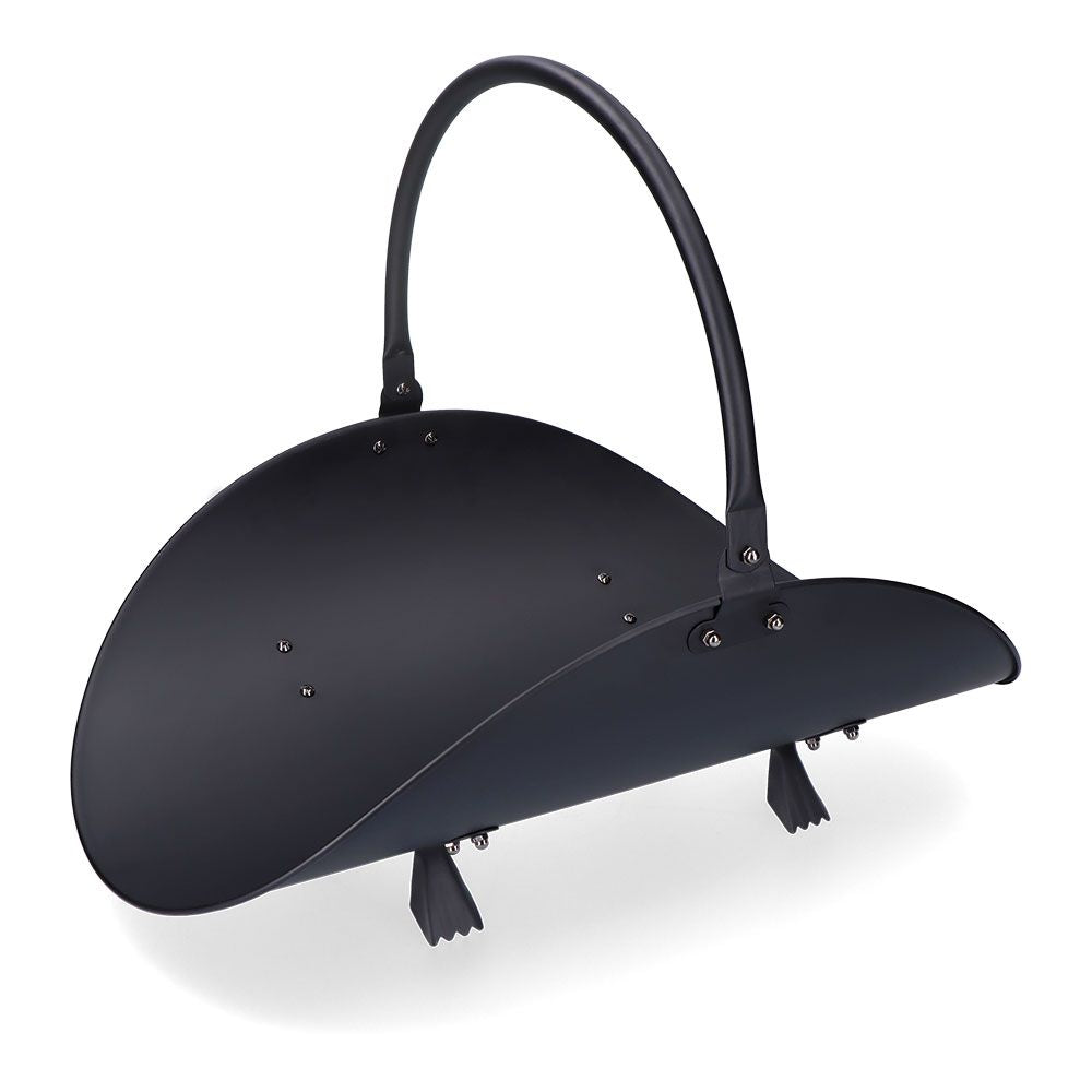Cesta metálica para leña negra 48x35x38cm