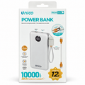 Power Bank Unico 10000 mAh con carga rápida PD 20W y cable USB-C
