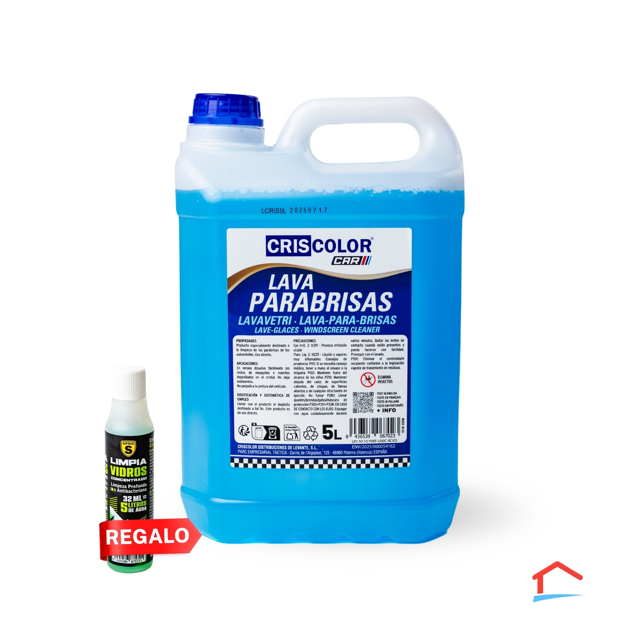 Garrafa de 5L de Lava parabrisas + bote concentrado de regalo