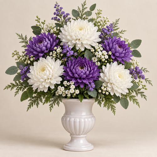 Ejemplo ilustrativo de búcaro de flores artificiales